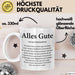 Büroarbeit Kollege Abschied Tasse Geschenk Lustige Geschenkidee Spruch Alles Gute Weiß Trendation