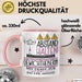 Gewichtheberin Tasse Geschenk Lustig Abstand Halten Hochleistungs-Gewichtheberin Mit Drang Zur Perfektion Bei Der Arbeit Rosa Trendation