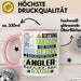 Angler Geschenk Tasse Lustiger Spruch Erheben Sie Sich Der Angler Betritt den Raum Rosa Trendation