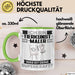 Tierkunst-Maler Tasse Geschenk für Tierkunst-Maler Geburtstag Lustiger Spruch Kaffee-Becher Was Ist Deine Superkraft Grün Trendation
