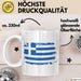 Griechenland Tasse Geschenk Grieche Flagge Kaffee-Becher Weiß Trendation