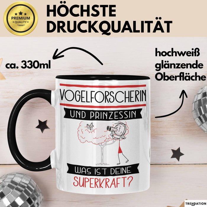 Vogelforscherin Und Prinzessin Tasse Geschenk Für Eine Vogelforscherin Geburtstag Was Ist Deine Superkraft Trendation