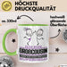 Großcousin Geschenk Tasse Ich Bin Großcousin Aber Sag Doch Einfach Superheld Lustige Geschenkdiee für Großcousin Kaffee-Becher Grün Trendation