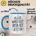 Rita Tasse Geschenk Alles Ist Gut Rita Ist Jetz Da Geschenkidee Becher mit Name Blau Trendation