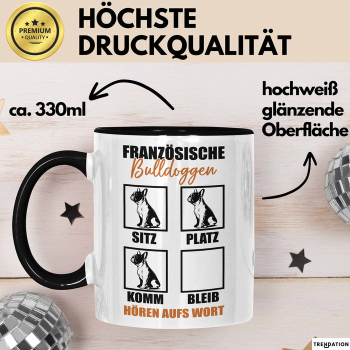 Bulldoggen Hören Aufs Wort Tasse Geschenk Bulldoggen Besitzer Mama Becher Trendation