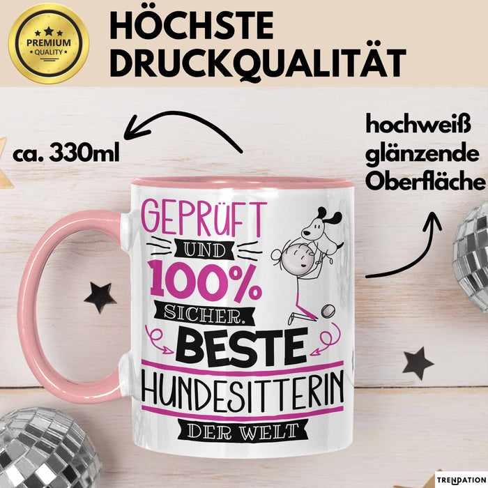 Hundesitterin Geschenk Becher Tasse Gott Schuf Alle Menschen Gleich Nur Die Besten Durfeten Hundesitterin Werden Geschenkidee Lustig Rosa Trendation