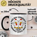Hühner Tasse Geschenk Hühnerflüsterin Huhn Geschenkidee Kaffee-Becher Landwirt Bauer Landiwrtin Schwarz Trendation