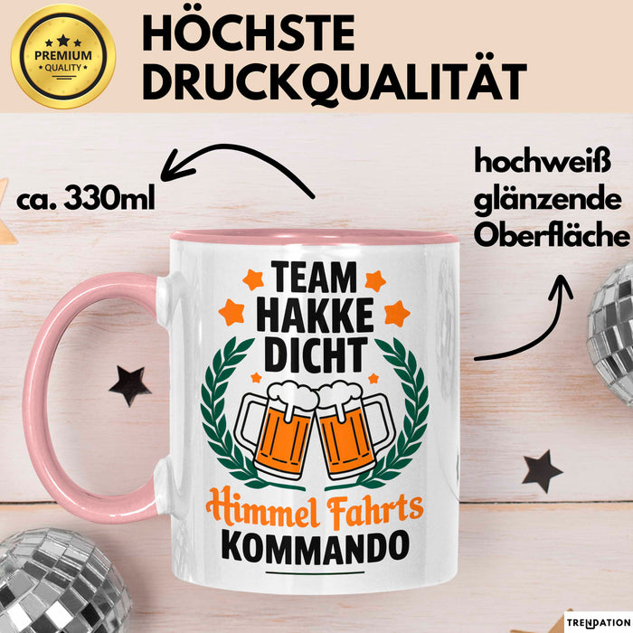 Sarkasmus Sarkastisch Tasse Geschenk Lustige Geschenkidee Spruch Team Hackedicht Himmelfahrtskommando Rosa Trendation