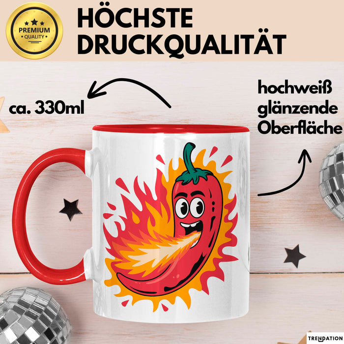Scharfes Essen Liebhaber Tasse Geschenkidee für Schärfe Fan Rot Trendation
