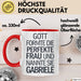 Gabriele Tasse Geschenk Gott Formte Die Perfekte Frau Gabriele Geschenkidee Rot Trendation