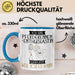 Pferderennen-Enthusiastin Tasse Geschenk Ich Bin Pferderennen-Enthusiastin Warum Weil Ich Es Kann Geschenkidee Geburtstag Blau Trendation