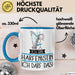 Geschenk für Harfenistin Tasse Lustige Geschenkidee Geburtstag Ich Bin Harfenistin Ich Darf Das Blau Trendation