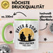Angeln Fischer Vater Sohn Tasse Becher Geschenk Lustige Geschenkidee Spruch Vater & Sohn Angelpartner Fürs Leben Grün Trendation