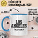 Los Angeles LA Kalifornien USA Tasse Geschenk Lustige Geschenkidee Spruch Blau Trendation