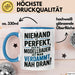 Modellbauer Tasse Geschenk Lustige Geschenkidee Spruch Niemand Ist Perfekt Aber Als Modellbauer Ist Man Verdammt Nah Dran Blau Trendation