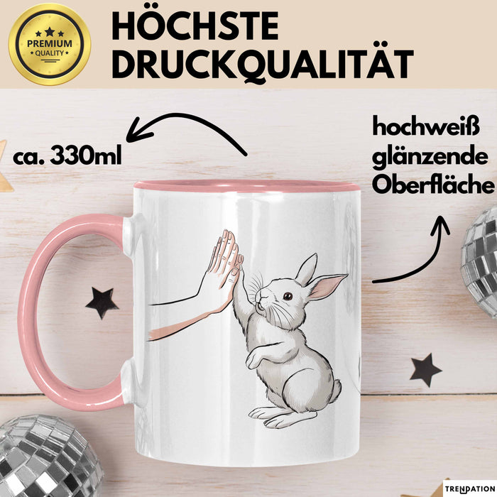 Hasen Papa Mama Tasse Geschenkidee Für Hasen-Liebhaber Und Besitzer Rosa Trendation