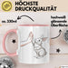 Hasen Papa Mama Tasse Geschenkidee Für Hasen-Liebhaber Und Besitzer Rosa Trendation