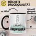 Snowshoer Geschenk Tasse So Gut Kann Nur Ein Snowshoer Aussehen Geschenkidee Kaffee-Becher Schwarz Trendation