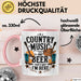 Country Musik Bier Tasse Geschenk Lustige Geschenkidee Rosa Trendation