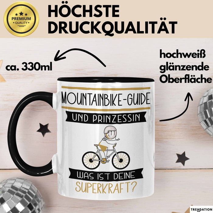 Mountainbike-Guide Und Prinzessin Tasse Geschenk Für Eine Mountainbike-Guide Geburtstag Was Ist Deine Superkraft Trendation