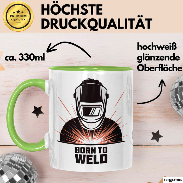 Schweißer Tasse Geschenk Lustige Geschenkidee Spruch Für Schweiß Profis Grün Trendation