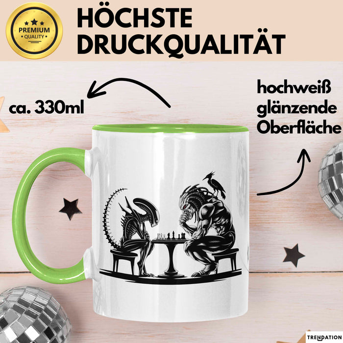 Alien vs. Predator Tasse Geschenk Lustige Geschenkidee Grün Trendation