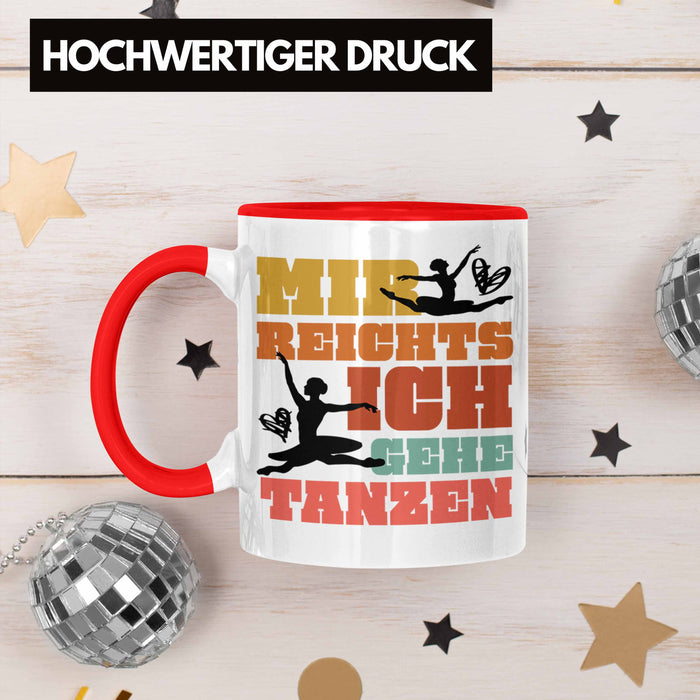 Trendation - Ballett Ballerina Tänzerin Tasse Mädchen Geschenk Frauen Tanzen Geschenkidee Kaffeetasse Rot Trendation