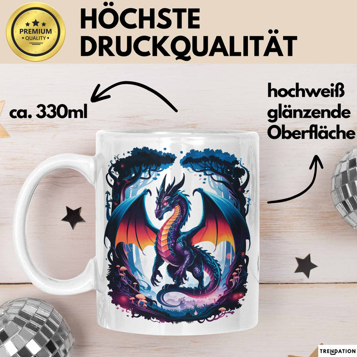 Fantasy Liebhaber Tasse Geschenkidee für Mythologie Fans Weiß Trendation