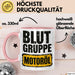 Auto Kfz Mechaniker Tasse Geschenk Lustige Geschenkidee Spruch Blutgruppe Motoröl Rosa Trendation