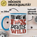 Fuchs Tasse Geschenk Fox Devils Wild Spruch Lustige Geschenkidee Blau Trendation