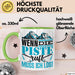 Ski Tasse Geschenk Grafik Wenn Die Piste Ruft Muss Ich Los Becher Grün Trendation