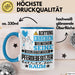 Pferdebesitzer Geschenk Tasse Lustiger Spruch Erheben Sie Sich Der Pferdebesitzer Betritt den Raum Blau Trendation