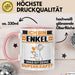 Enkel Tasse Geschenk für Enkel Geburtstag Lustiger Spruch Kaffee-Becher Was Ist Deine Superkraft Rosa Trendation