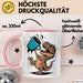 Dinosaurier Fan Tasse Geschenkidee für Urzeit Fans Rosa Trendation