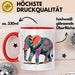 Elefant Tier Blumen Tasse Geschenk Lustige Geschenkidee Spruch Rot Trendation