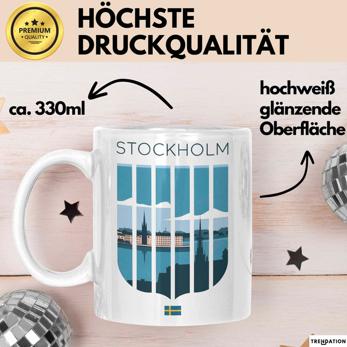 Schweden Skandinavien Schwedisch Tasse Geschenk Lustige Geschenkidee Spruch Weiß Trendation