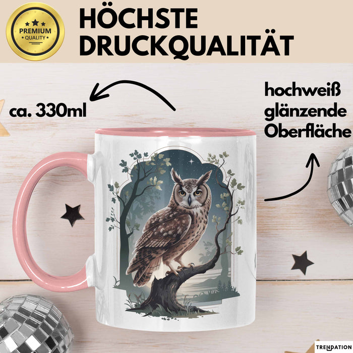 Vogelbeobachter Tasse Geschenkidee für Vogel Enthusiasten Rosa Trendation