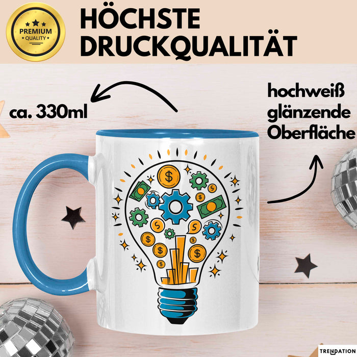 Unternehmer Tasse Geschenk Lustige Geschenkidee Spruch Für Business Träumer Blau Trendation