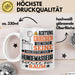 Hundemasseur Geschenk Tasse Lustiger Spruch Erheben Sie Sich Der Hundemasseur Betritt den Raum Weiß Trendation