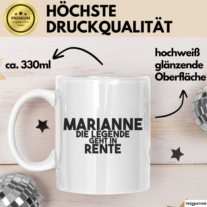 Marianne Tasse Marianne – Die Legende Geht In Rente Geschenk