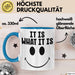 Spruch Tasse Geschenk It Is What It Is Geschenkidee Becher Blau Trendation