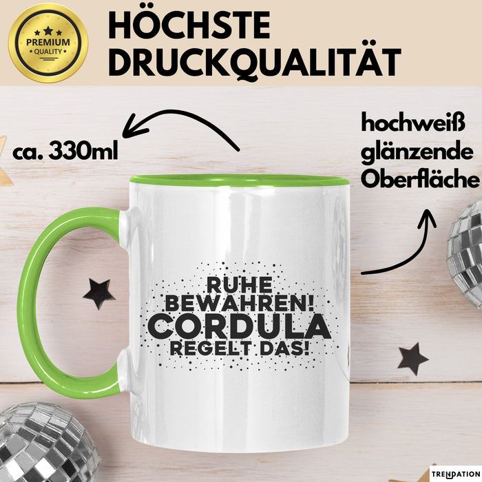 Cordula Tasse Ruhe Bewahren! Cordula Regelt Das! Geschenk