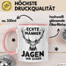Hirschjäger Jagd Tasse Geschenk Echte Männer jagen ihr Essen Rosa Trendation