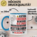 Kletterlehrer Geschenk Tasse Lustiger Spruch Erheben Sie Sich Der Kletterlehrer Betritt den Raum Blau Trendation