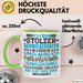 Schwiegervater Geschenk Von Schwiegersohn Geschenkidee Tasse Spruch Becher Grün Trendation