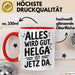 Helga Tasse Geschenk Alles Ist Gut Helga Ist Jetz Da Geschenkidee Becher mit Name Rot Trendation