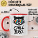 Waschbär Tierliebhaber Tasse Geschenk Lustige Geschenkidee Spruch Entspann Dich Bruder Rot Trendation