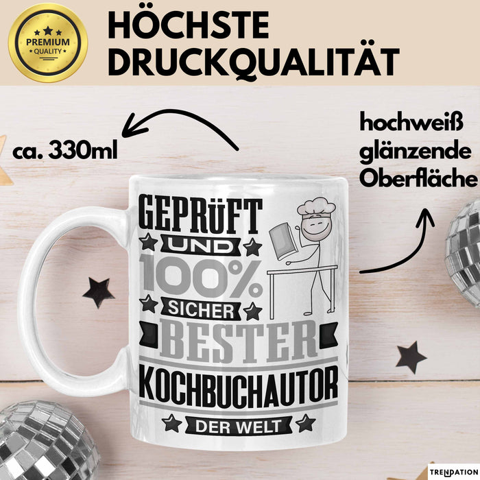 Kochbuchautor Geschenk Lustiger Spruch für Kochbuchautor Geschenkidee Bester Kochbuchautor Der Welt Weiß Trendation