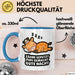Schlafende Giraffe Tasse Geschenk Lustige Geschenkidee Spruch Zähne Geputzt Pipi Gemacht Gute Nacht Blau Trendation