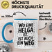 Helga Tasse Geschenk Wo Eine Helga Ist Ist Auch Ein Weg Geschenkidee Becher mit Name Blau Trendation